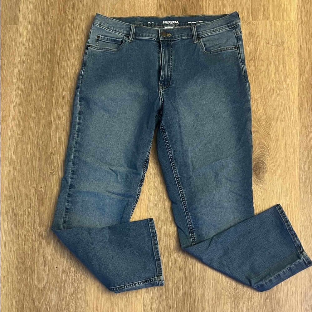 Sonoma Men's Classic Indigo Straight Relaxed Jeans 38X32